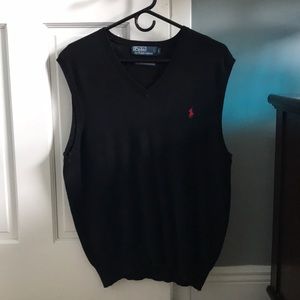 Black, medium sweater vest from Ralph Lauren